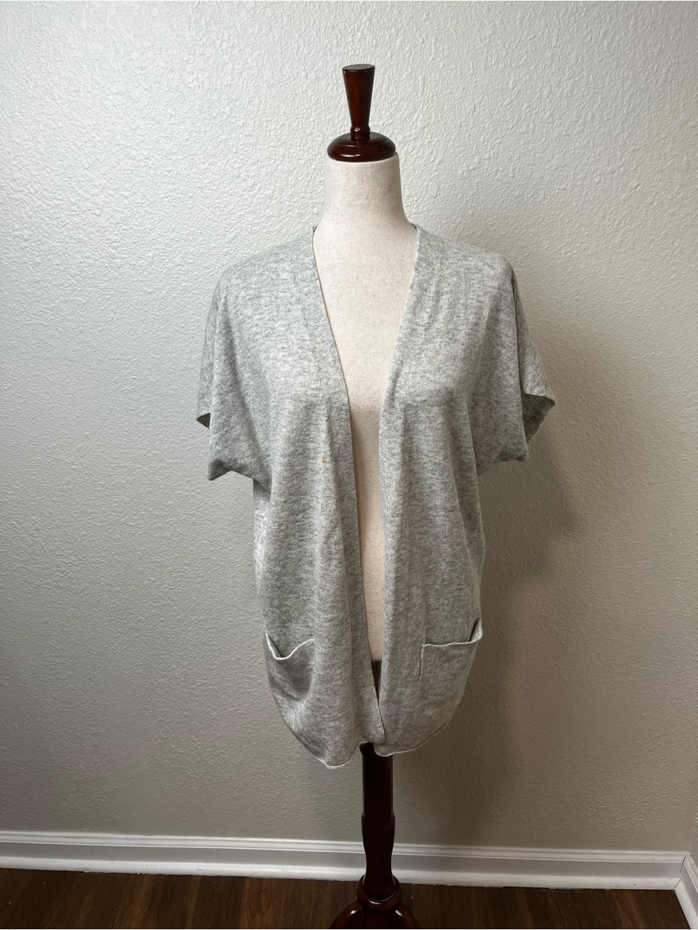 Acrobat Light Gray Sweater Cardigan Size Small